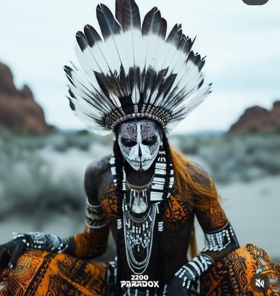 Shamanic ritual with drums